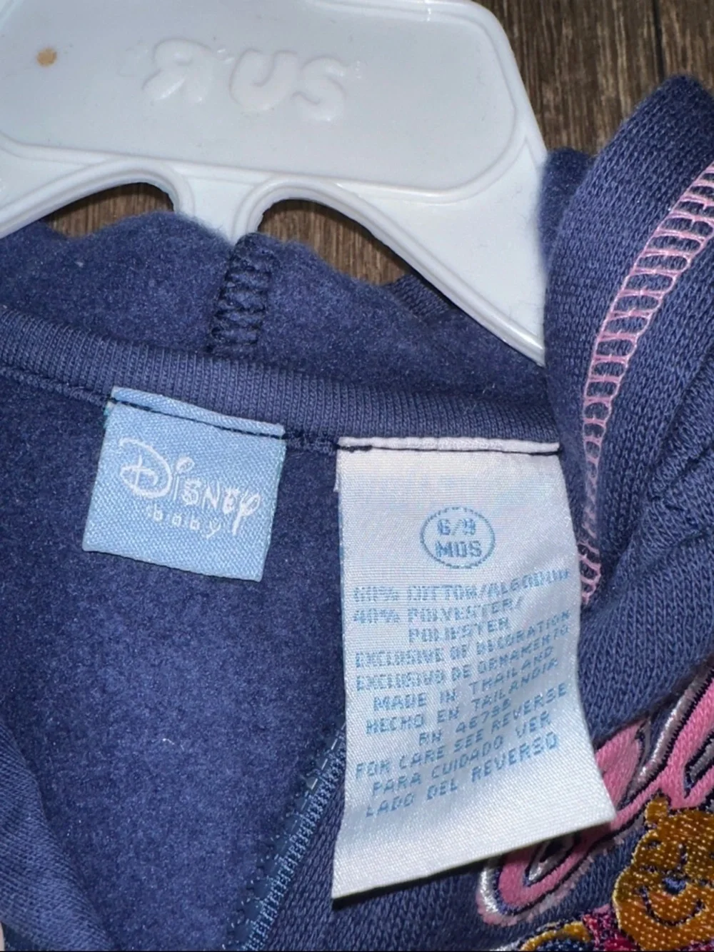 Winnie the Pooh vintage new Navy and Pink Toddler Hoodie and cargo Pants Set